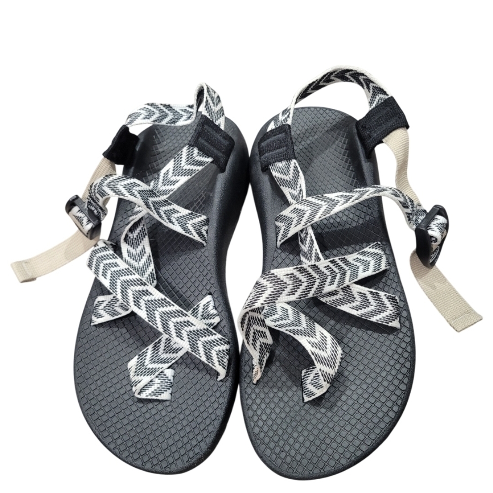Chaco Black & White Women's Sandals - Size Medium